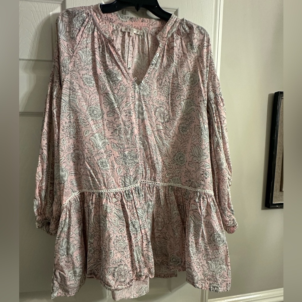 Marea by Liz Joy Floral Pink and white dress